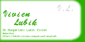 vivien lubik business card